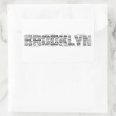 ブルックリンNYタイポグラフィデザイン 長方形シール (バッグ)