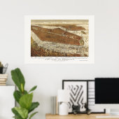 ブルックリンNYパノラママップ – 1877 ポスター (ホームオフィス)