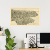 ブルックリンNYパノラママップ – 1897 ポスター (ホームオフィス)