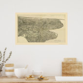 ブルックリンNYパノラママップ – 1897 ポスター (キッチン)