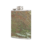 ブルックリンNY (1908年)のヴィンテージの地図 フラスク (左)