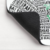 ブルックリンNYCのタイポグラフィの地図 マウスパッド (コーナー)