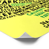 ブルックリンNYCタイポグラフィの地図 ポスター (角)