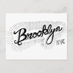ブルックリンNYC手描き脚本 ポストカード