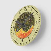 ブルックールクトラウト魚釣り ラウンド壁時計 (傾斜)