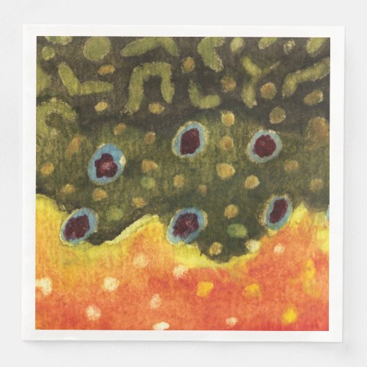 ブルック・トラウト魚釣り、魚類学 (正面)