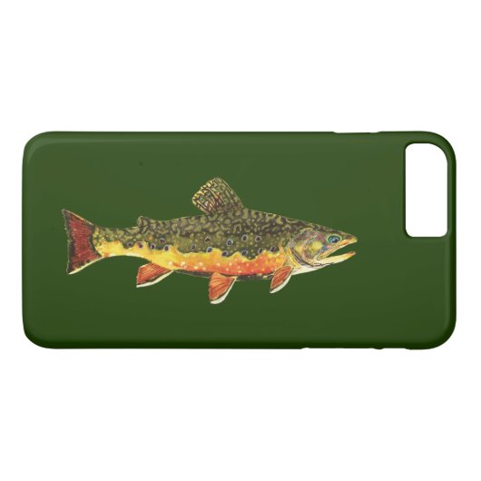 ブルック・トラウト魚釣り、魚類学 Case-Mate iPhoneケース (裏面(横))