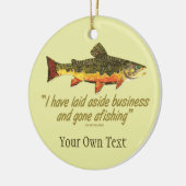 ブルック·トラウト·フライ·フィッシャーマンズ セラミックオーナメント (左)