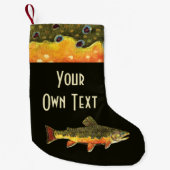 ブルック·トラウト·フライ·フィッシング スモールクリスマスストッキング (正面)