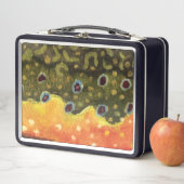 ブルック·トラウト·フライ·釣り釣り用釣り釣り釣り人 メタルランチボックス (インサイチュ)