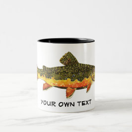 ブルック·トラウト·絵画フィッシュ ツートーンマグカップ