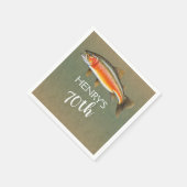 ブルック・マス・フィッシュ70誕生日 スタンダードカクテルナプキン (角)