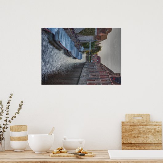 ブルッジュベルギー旅行観光観光客休暇 ポスター (キッチン)