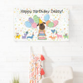 ブルッセル・グリフォンの誕生日パーティー 横断幕 (インサイチュ)