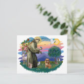 ブルッセル・グリフォン(茶色/赤色) ポストカード (スタンド正面)