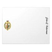 ブルッユーモアのあるクのフライ釣り魚もっと ノートパッド (正面)