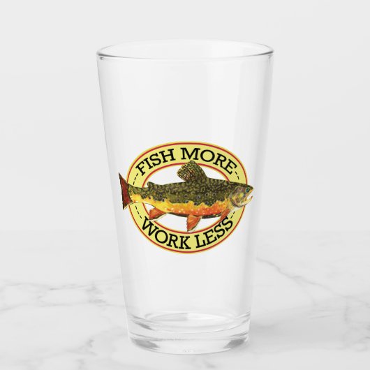 ブルッユーモアのあるクトラウト魚釣りアングラーズ タンブラーグラス (正面)