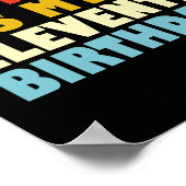 ブルッ11誕生日11歳おもしろい ポスター (角)