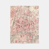 ブルツブルグドイツ(1905年)のヴィンテージの地図 フリースブランケット (正面)