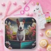 ブルテリアがパドルに:風光明媚な冒険 ペーパープレート (パーティー)