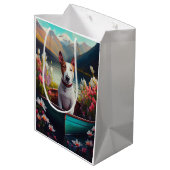 ブルテリアがパドルに：風光明媚な冒険 ミディアムペーパーバッグ (裏面アングル)