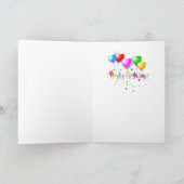 ブルテリアのハッピーバースデーの挨拶状 カード (内部)