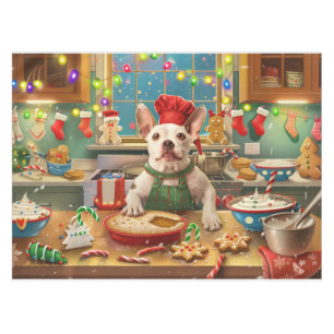 ブルテリアのホリデーバキング 楽しいクリスマス テーブルクロス