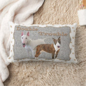 ブルテリアの倍の悩み ランバークッション (ブランケット)