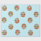 ブルテリアの包装紙"メリークリスマス" ラッピングペーパー (フラット)