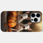ブルテリアの子犬　秋の喜びのかぼちゃ Case-Mate iPhoneケース (裏面 (横))