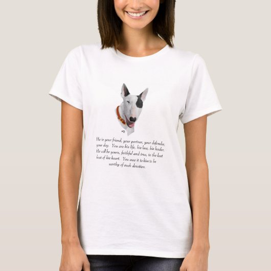 ブルテリアの思い出 オス Tシャツ (正面)