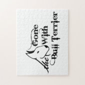 ブルテリアの愛犬家と一緒に ジグソーパズル (縦)