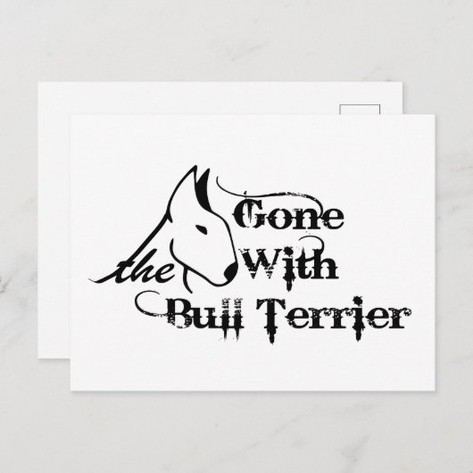 ブルテリアの愛犬家と一緒に ポストカード (正面/裏面)