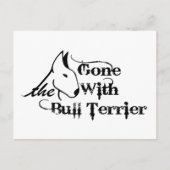 ブルテリアの愛犬家と一緒に ポストカード (正面)