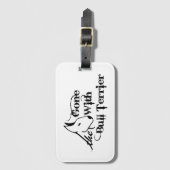 ブルテリアの愛犬家と一緒に ラゲッジタグ (正面縦)