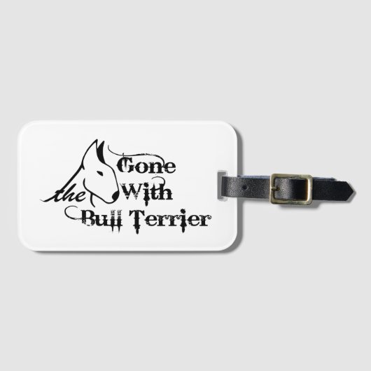 ブルテリアの愛犬家と一緒に ラゲッジタグ (正面横)