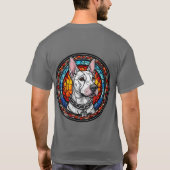 ブルテリアの愛犬家へのギフト向け肖像画 Tシャツ (裏面)