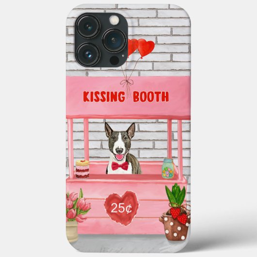 ブルテリアの犬のバレンタインデーキスブース Case-Mate iPhoneケース (裏面)