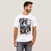 ブルテリアの犬 ハロウィーン Tシャツ (正面フル)