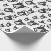 ブルテリアの見直し! 愛らしい小犬のいじめっ子 ラッピングペーパー (角)