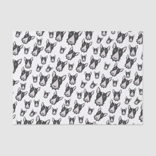 ブルテリアの見直し! 愛らしい小犬のいじめっ子 薄葉紙 (正面)