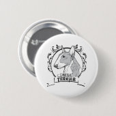 ブルテリアのTシャツ 缶バッジ (正面&裏面)