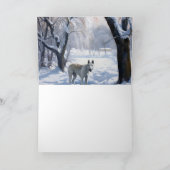 ブルテリアは雪のクリスマスを許した カード (内部)