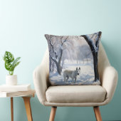 ブルテリアは雪のクリスマスを許した クッション (椅子)