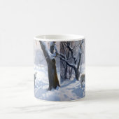 ブルテリアは雪のクリスマスを許した コーヒーマグカップ (中央)