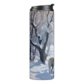 ブルテリアは雪のクリスマスを許した タンブラー (回転左)