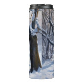 ブルテリアは雪のクリスマスを許した タンブラー (裏面)