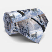 ブルテリアは雪のクリスマスを許した ネクタイ (ロール)