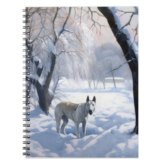 ブルテリアは雪のクリスマスを許した ノートブック (正面)