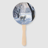 ブルテリアは雪のクリスマスを許した ハンドファン (裏面)